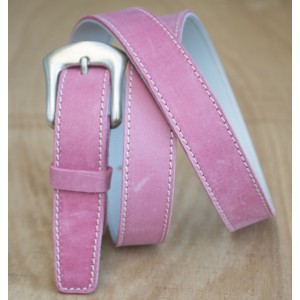 CEINTURE CUIR ROSE | L’élégante